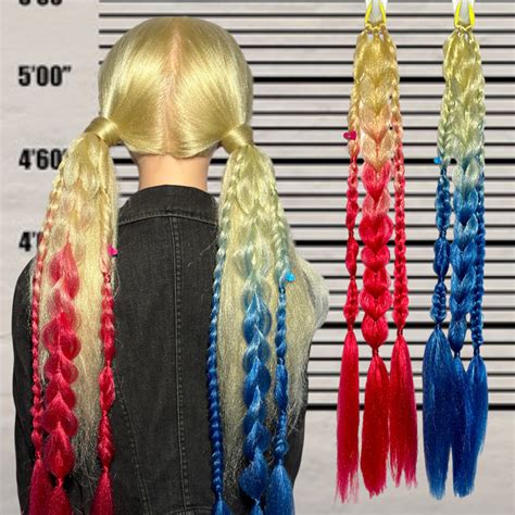 harley quinn hair extensions|Harley Quinn Ponytail Set – Magic Manes Hair Extensions